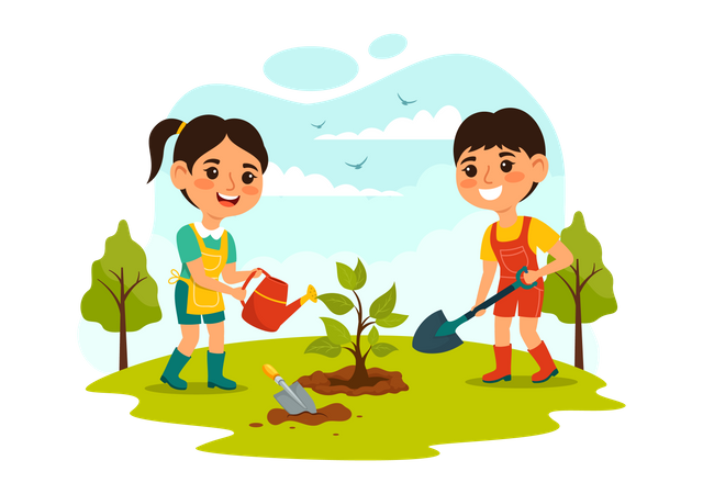 Preservação florestal  Ilustração