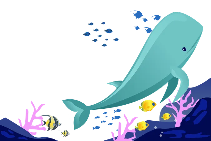 Preserve ocean animals  Illustration