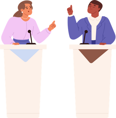 Presidential or politicians debate  Illustration