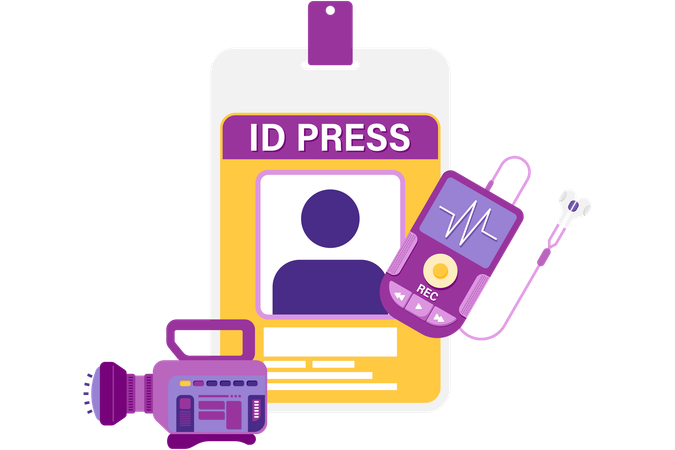 Press ID card  Illustration