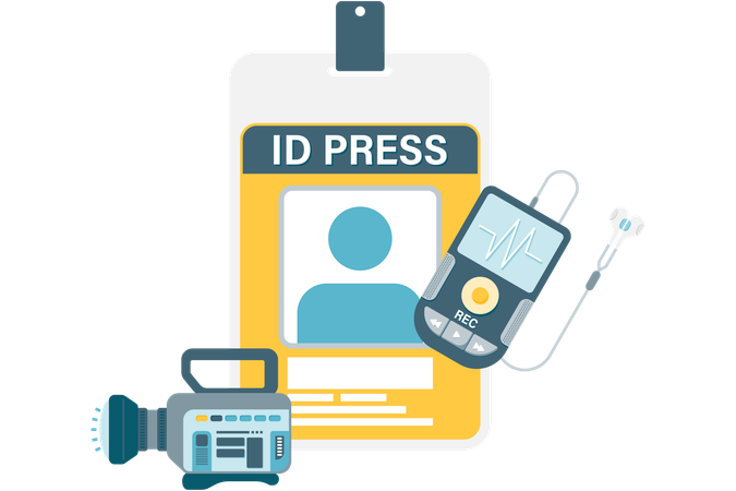 Press ID card  Illustration