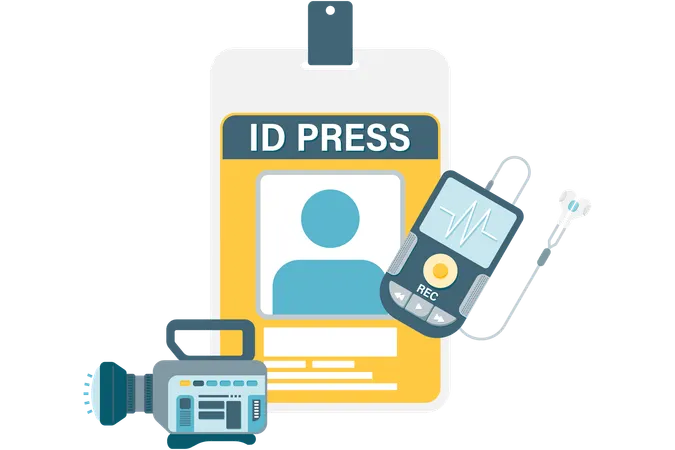 Press ID card  Illustration