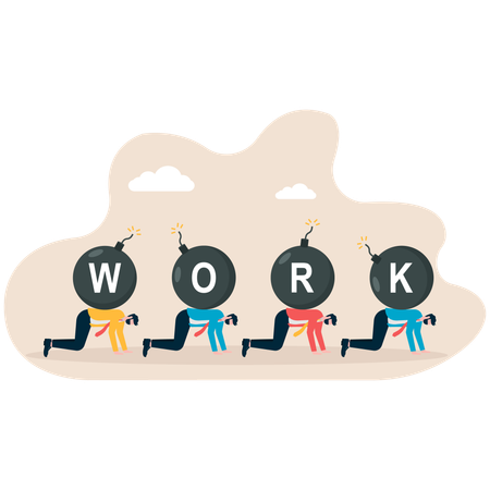 Pressões de trabalho  Illustration