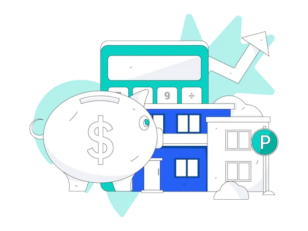 Presupuesto inmobiliario y crecimiento.  Illustration