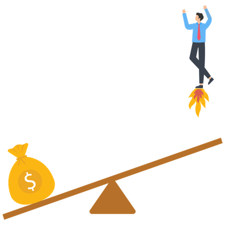 Financement de capital-risque de prêts aux entreprises pour démarrer une nouvelle entreprise ou aide financière pour survivre à la crise, budget de relance  Illustration