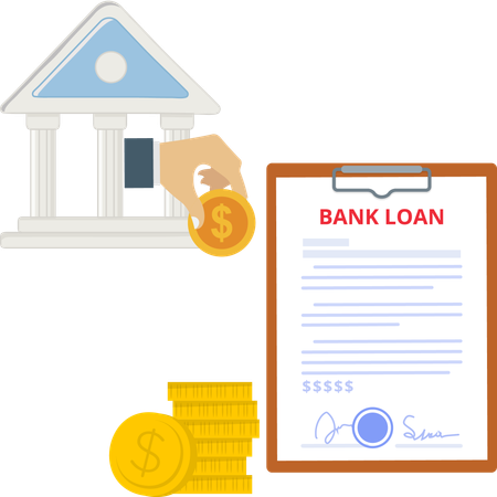 Prêt banquaire  Illustration