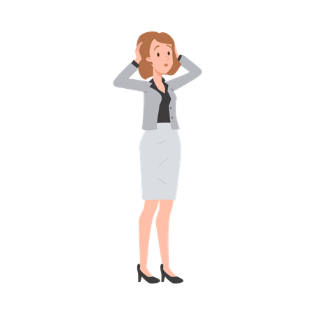 Pretty dark-skinned woman with curly hair in jacket and jeans closed her eyes in joy and raised her hands  Illustration