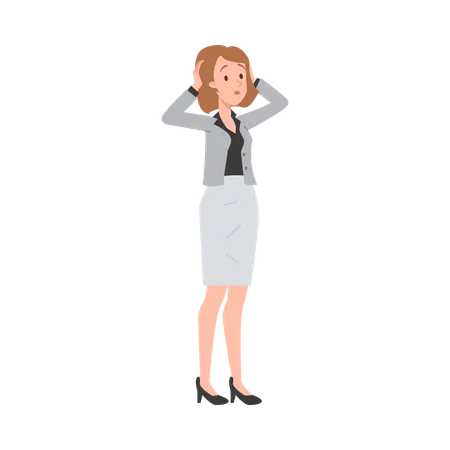 Pretty dark-skinned woman with curly hair in jacket and jeans closed her eyes in joy and raised her hands  Illustration