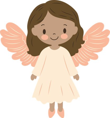 Pretty Little Girl Fairy Angel  Illustration