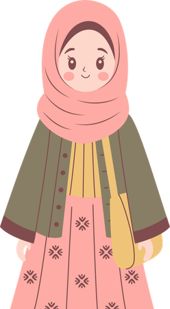 Pretty Muslim Girl  Illustration