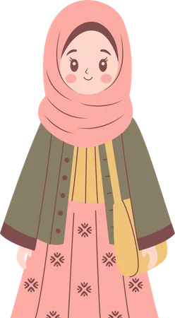 Pretty Muslim Girl  Illustration