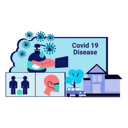 Prevent Covid-19 disease  Illustration