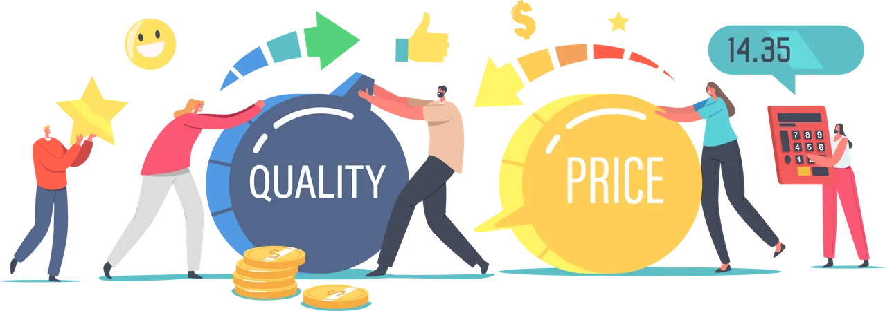 Price and Quality Balance  Illustration