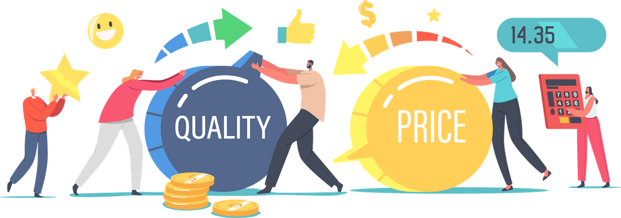 Price and Quality Balance  일러스트레이션