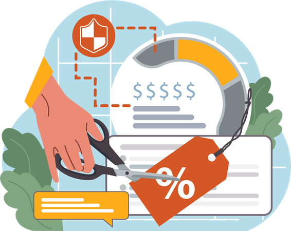 Price cut and financial analysis  Illustration