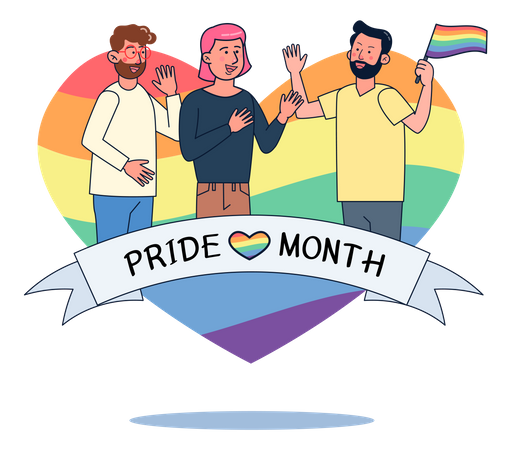 Pride month Illustration