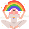 hold lgbt rainbow illustration free download