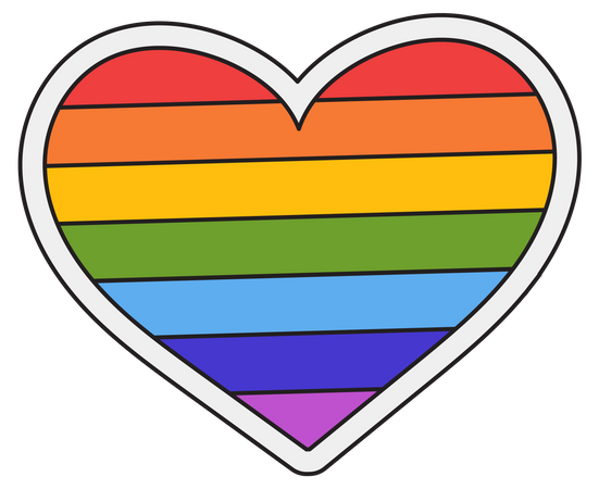 Pride month heart  Illustration