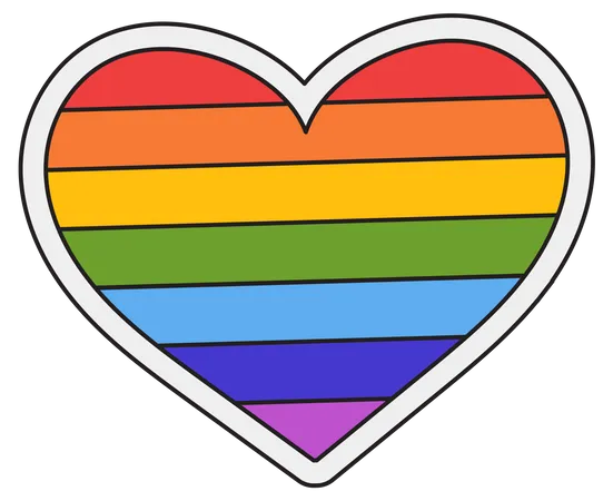 Pride month heart  Illustration