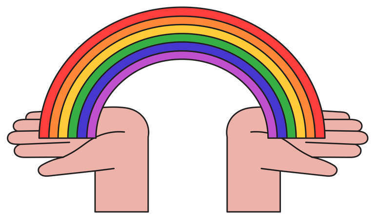 Pride month rainbow  Illustration