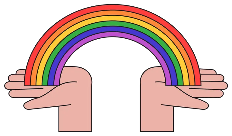 Pride month rainbow  Illustration