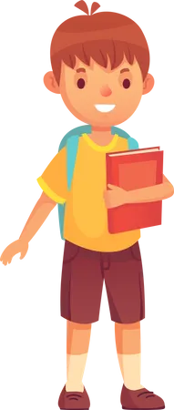 Primary school boy  Illustration