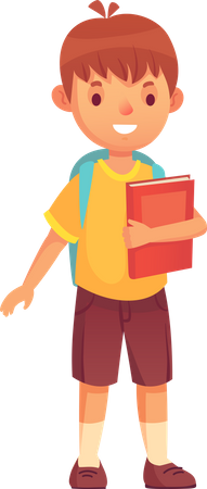 Primary school boy  Illustration