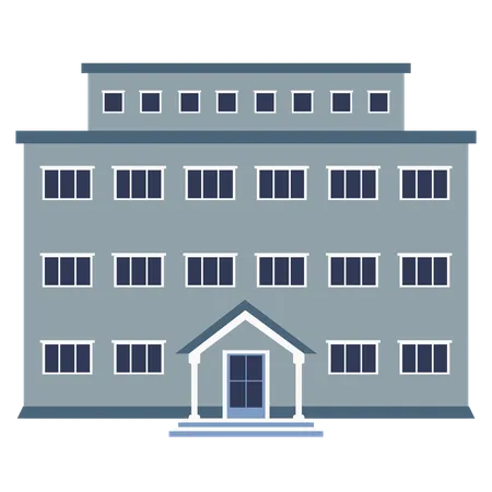 Primary School Building  Illustration