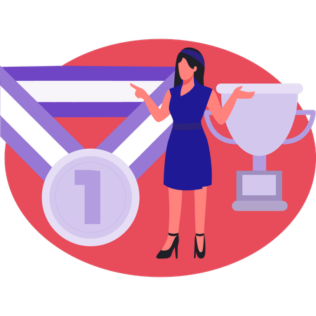 Primera posición femenina ganadora  Ilustración