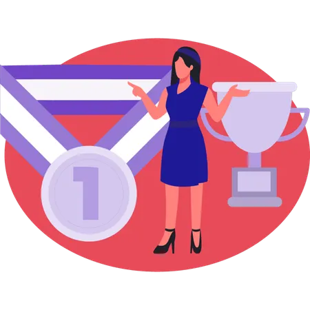 Primera posición femenina ganadora  Ilustración