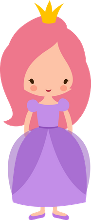 Princess with crown Illustration