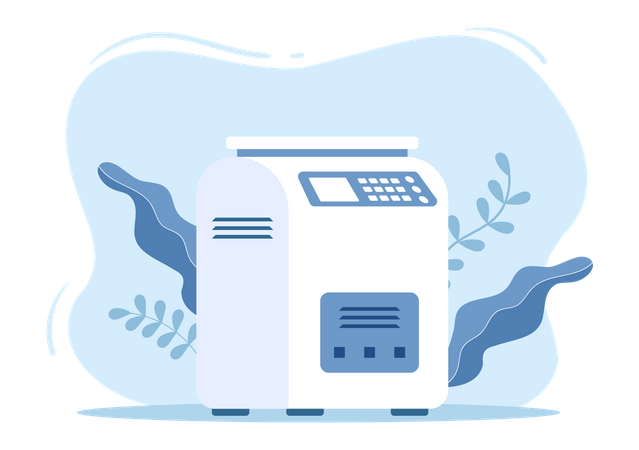 Printing machine Illustration