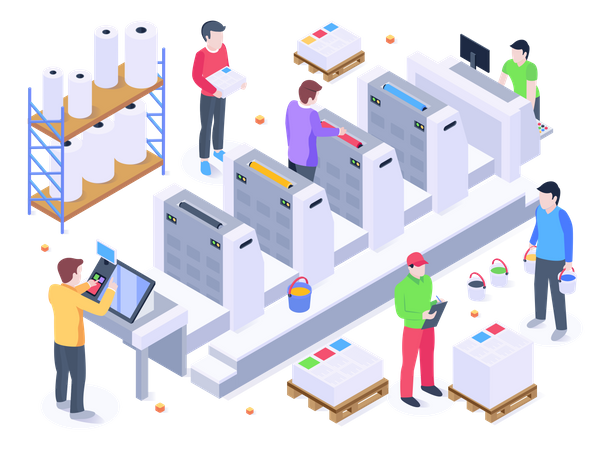 Printing Production  Illustration