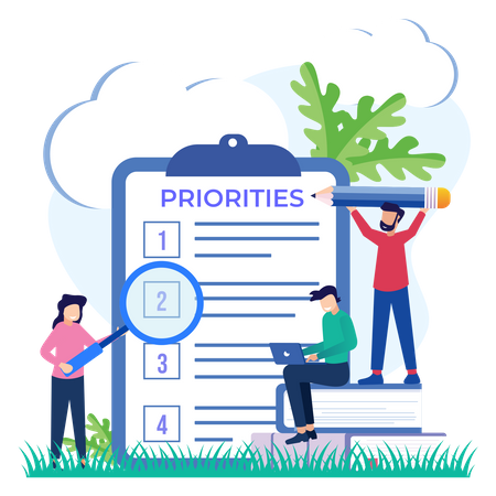 Priorities tasklist  Illustration