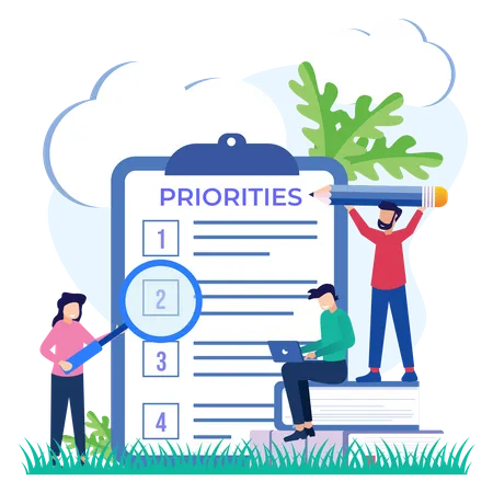 Priorities tasklist  Illustration