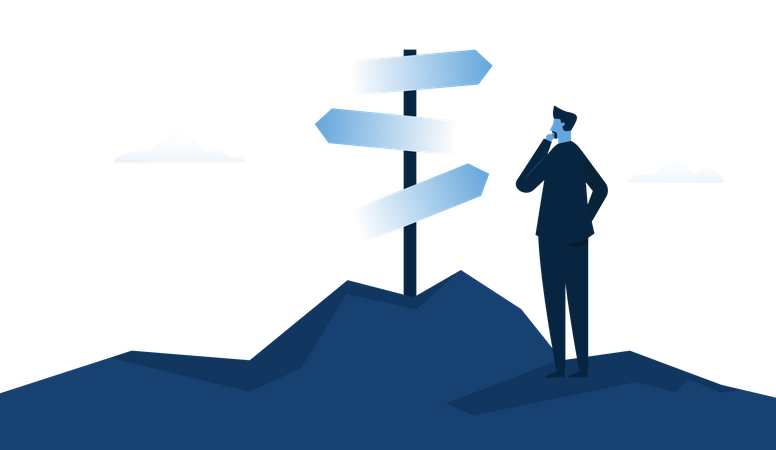Prise de décision commerciale  Illustration