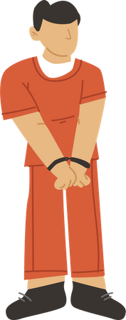 Prisoner with handcuffed  Illustration