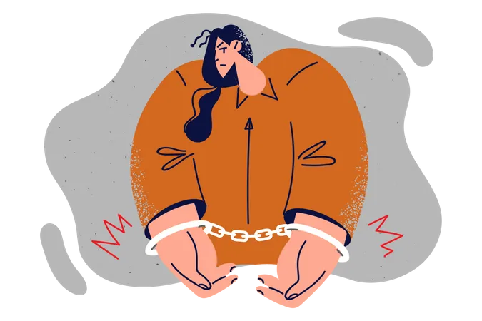 Femme prisonnière  Illustration