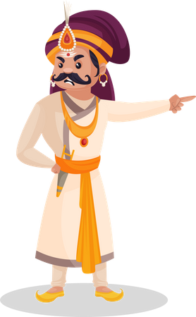 Prithviraj Chauhan enojado  Ilustración