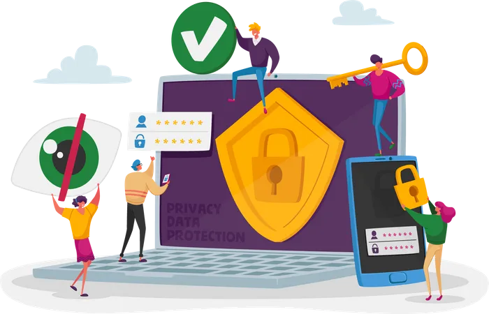 Privacy data protection  Illustration