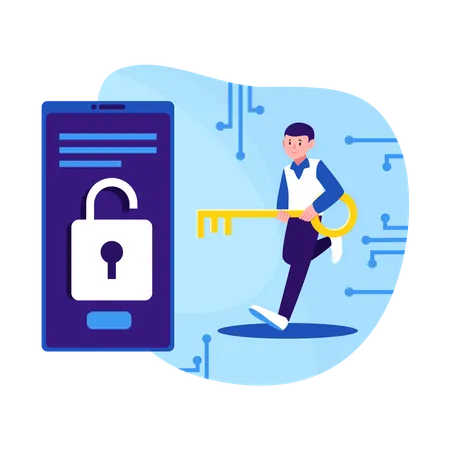 Privacy lock  Illustration