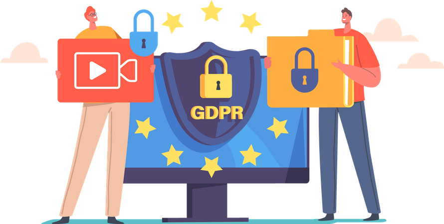 Privacy regulation for protection of personal data  Illustration