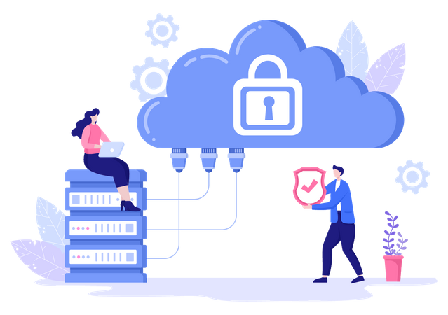 Private cloud  Illustration