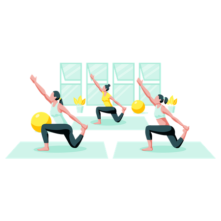 Private yoga classes  Illustration