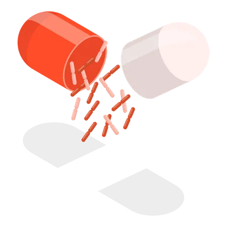 Probiotics Pills  Illustration