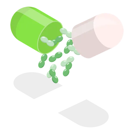 Probiotics Pills  Illustration