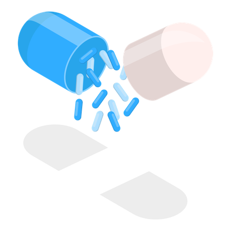 Probiotics Pills  Illustration