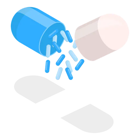 Probiotics Pills  Illustration