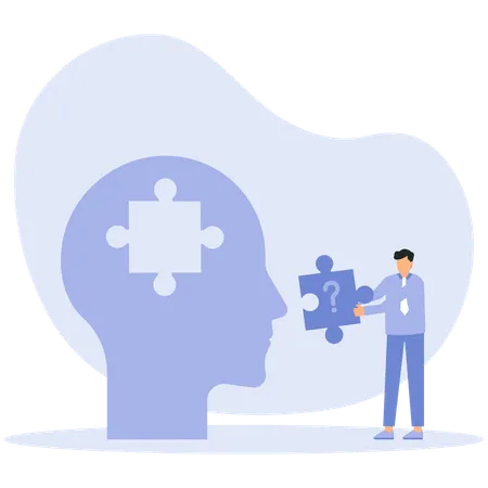 Problem memory loss and Clouding of the mind  Illustration