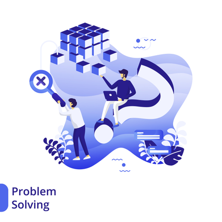 Problem Solving Flat Illustration  Illustration